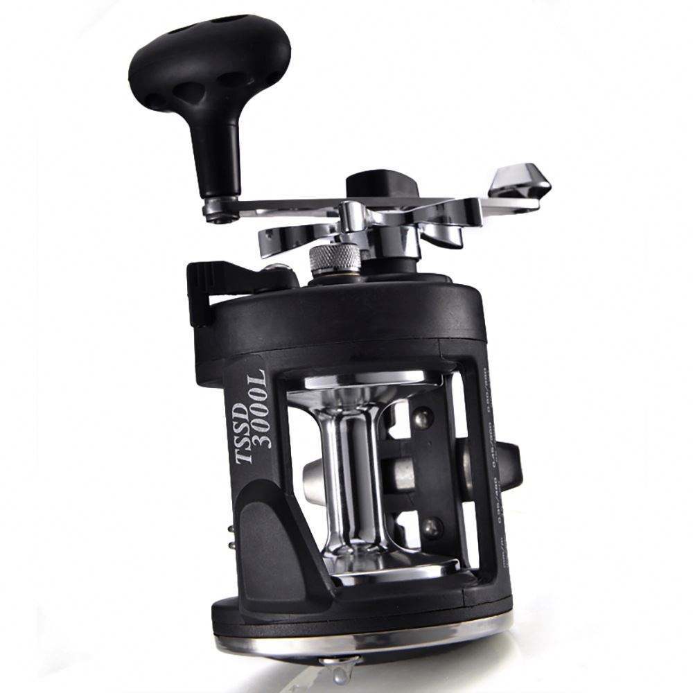 Metal Trolling Drum Reel TSSD4000 - Right Hand, Aluminum Spool, 40 lb Max Drag, 3.8:1 Gear Ratio Saltwater Round Reel