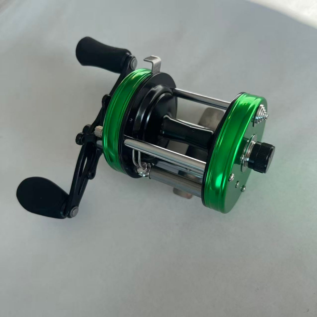 Seehoo 6500 Round Baitcasting Reel, Green - Right Hand, 4+1 Stainless Bearings, 5.3:1 Gear Ratio, Full Stainless Steel