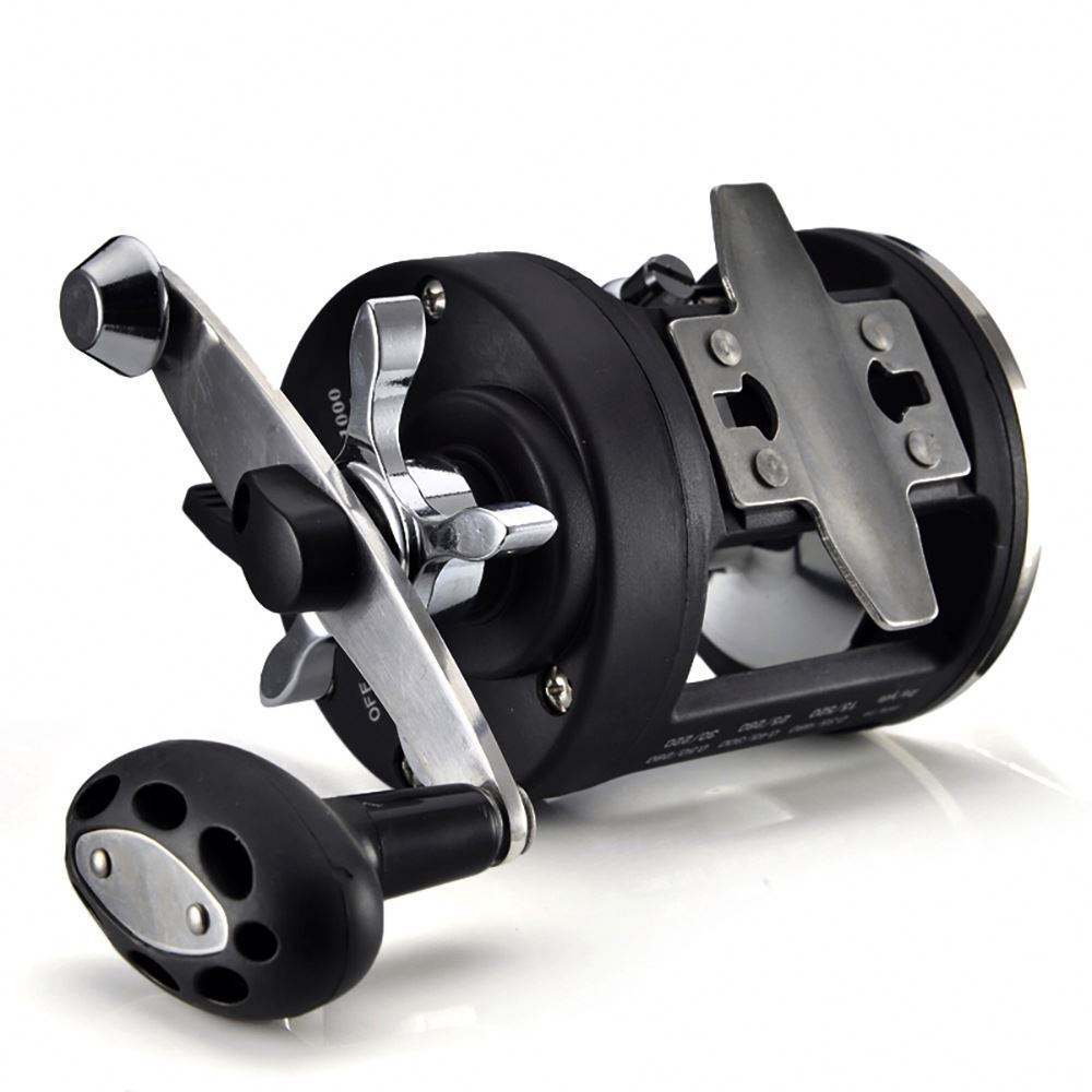 Metal Trolling Drum Reel TSSD4000 - Right Hand, Aluminum Spool, 40 lb Max Drag, 3.8:1 Gear Ratio Saltwater Round Reel