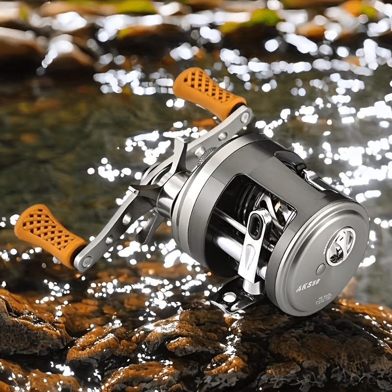Tronmer AKS50 BFS Micro Baitcasting Reel - Right Hand, Ultralight Round Reel, 6.2:1 Gear Ratio, 11+1BB, Magnetic Brake, Trout & Bass
