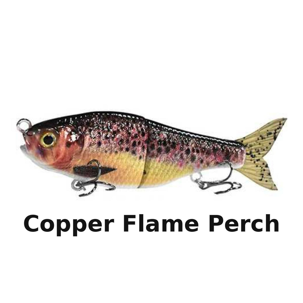 J_Curtis_Customs 5.3" 2-Section Glide Swimbait 1.35oz Slow Sinking Jointed Glide Bait Lure for Bass, Pike, Muskie, Trout & Walleye - 16 Colors