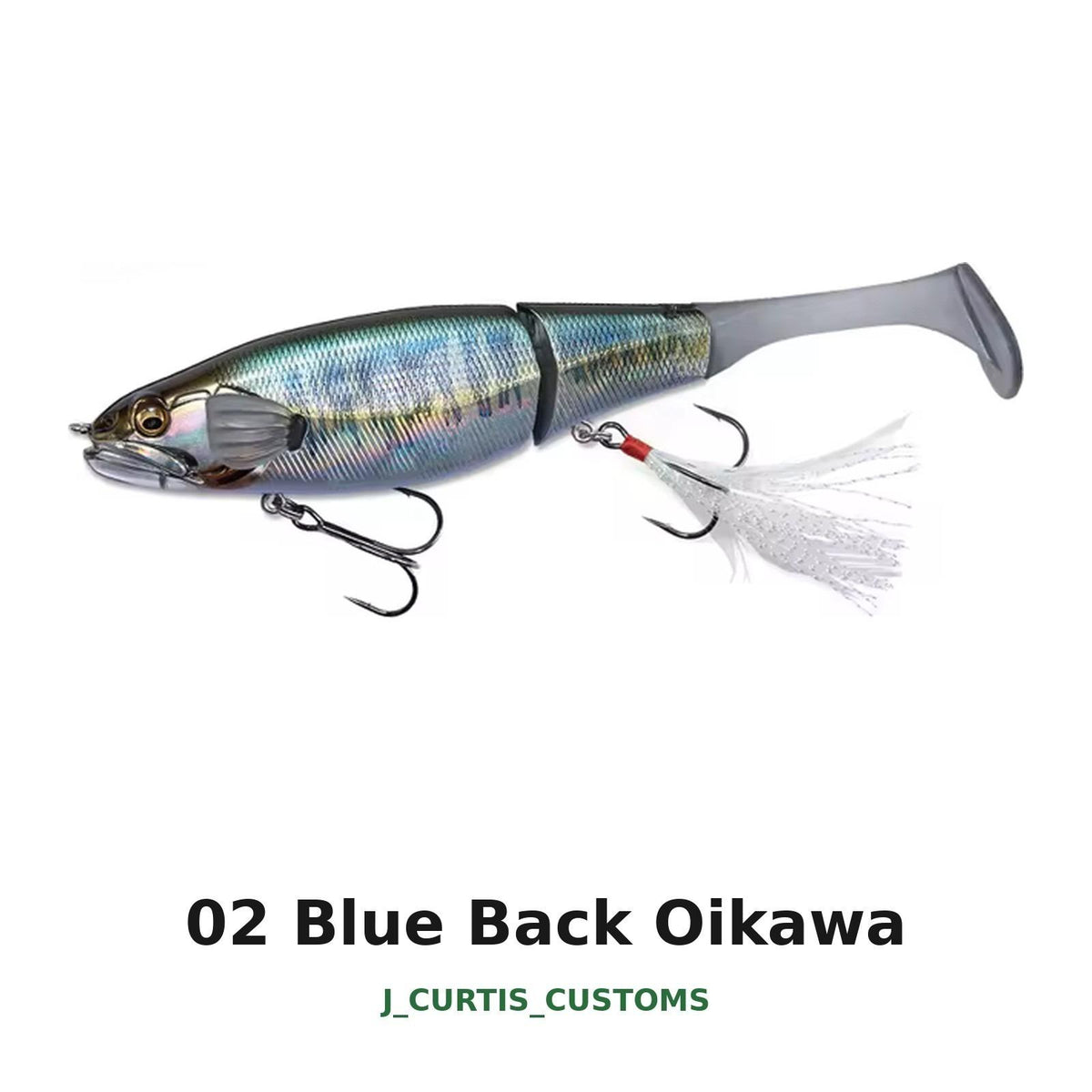 6.25" Paddle Tail Swimbait 1.3oz Slow Sink Bass Pike Lure