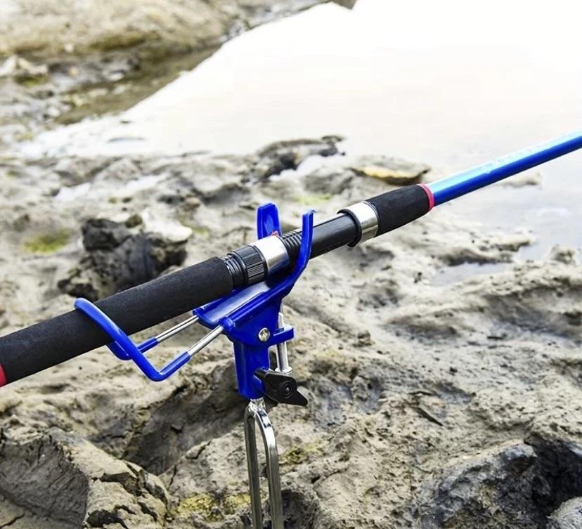2-Pack Adjustable Ground Stake Fishing Rod Holders, Detachable Bank Rod Holder with 8.5mm Steel Fork Stake for Surf & Pier