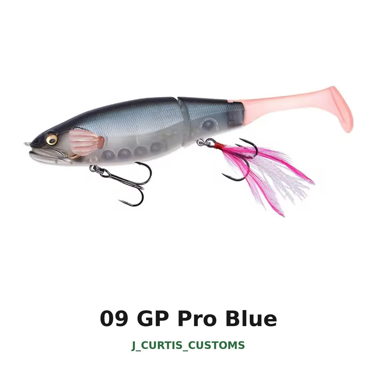 6.25" Paddle Tail Swimbait 1.3oz Slow Sink Bass Pike Lure