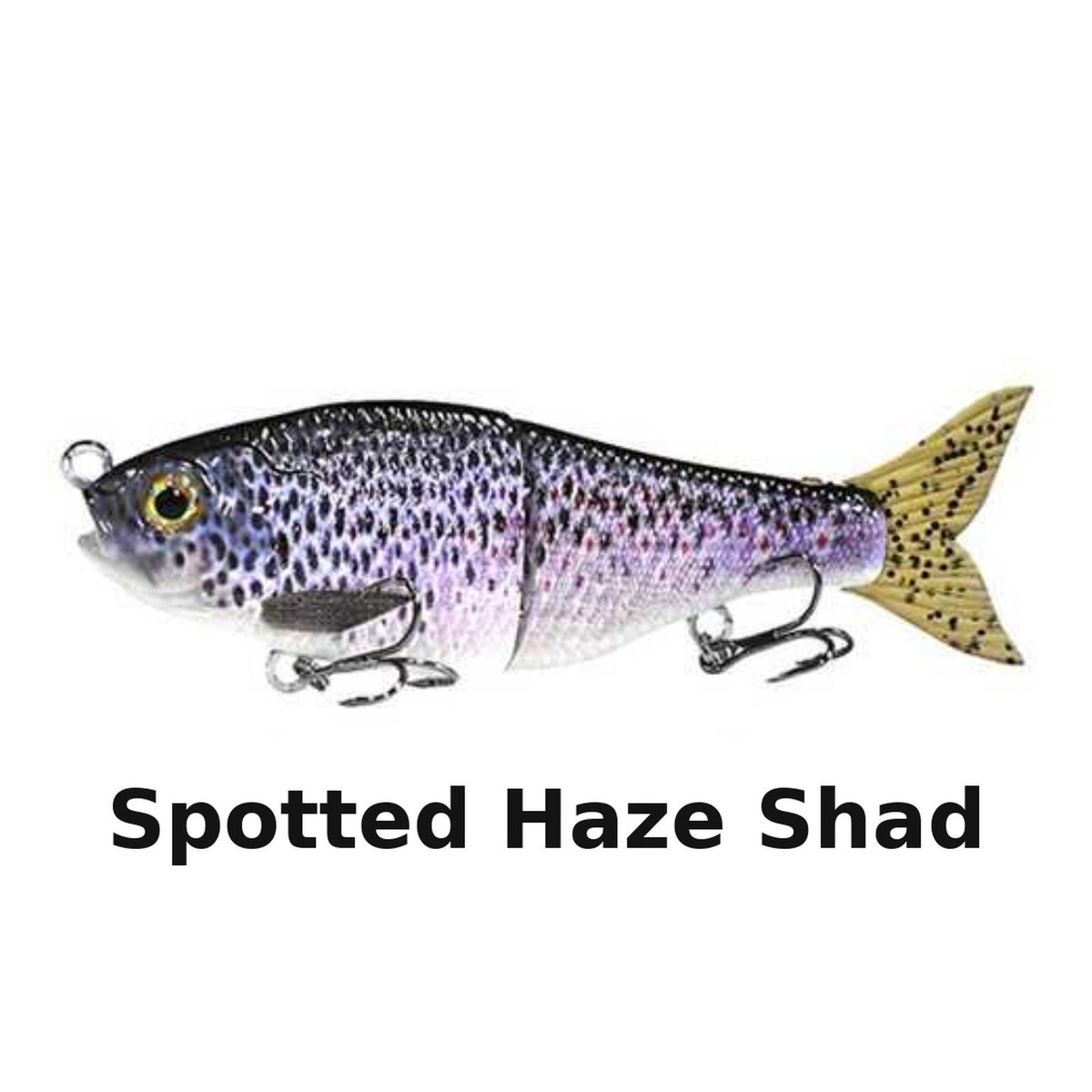 J_Curtis_Customs 5.3" 2-Section Glide Swimbait 1.35oz Slow Sinking Jointed Glide Bait Lure for Bass, Pike, Muskie, Trout & Walleye - 16 Colors