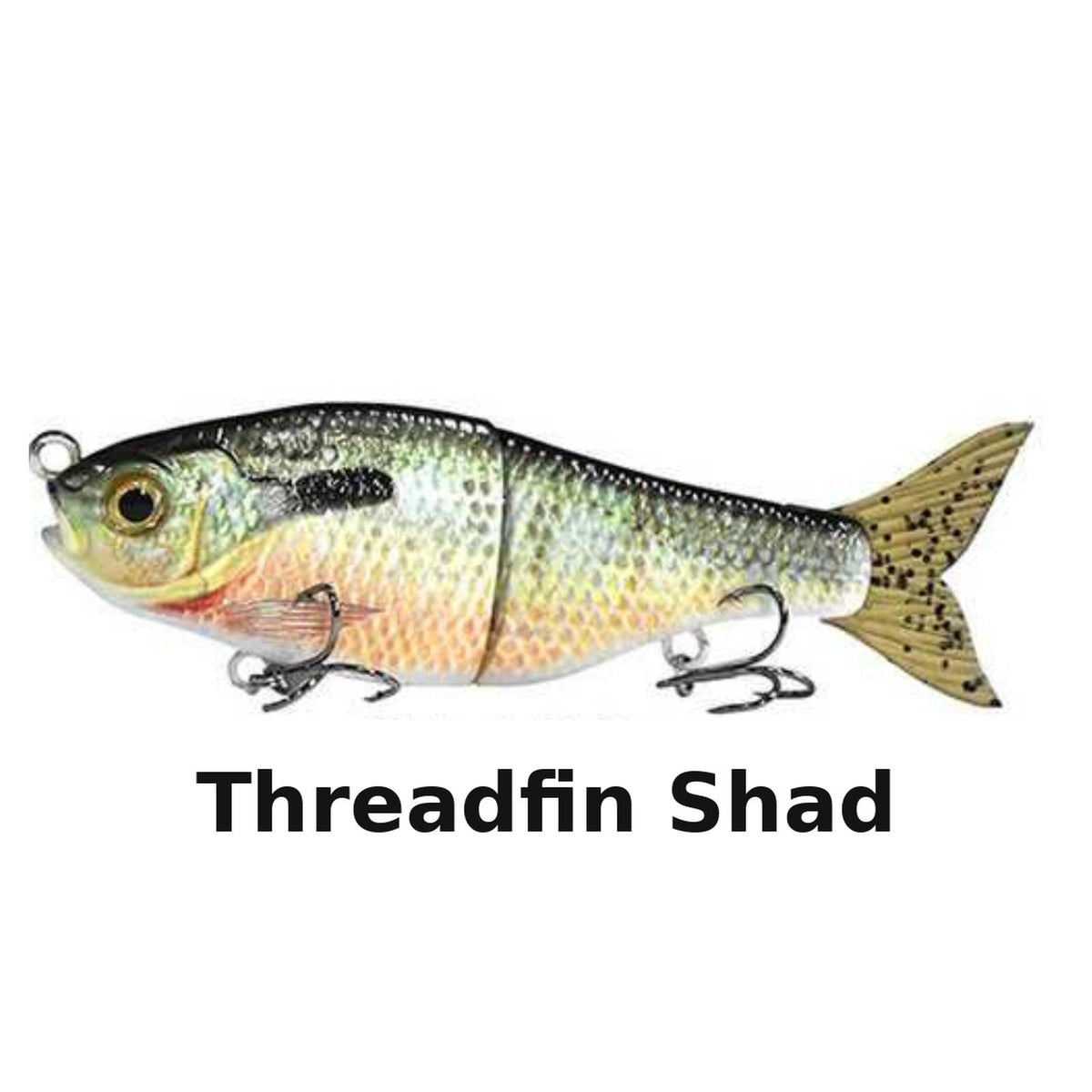 J_Curtis_Customs 5.3" 2-Section Glide Swimbait 1.35oz Slow Sinking Jointed Glide Bait Lure for Bass, Pike, Muskie, Trout & Walleye - 16 Colors