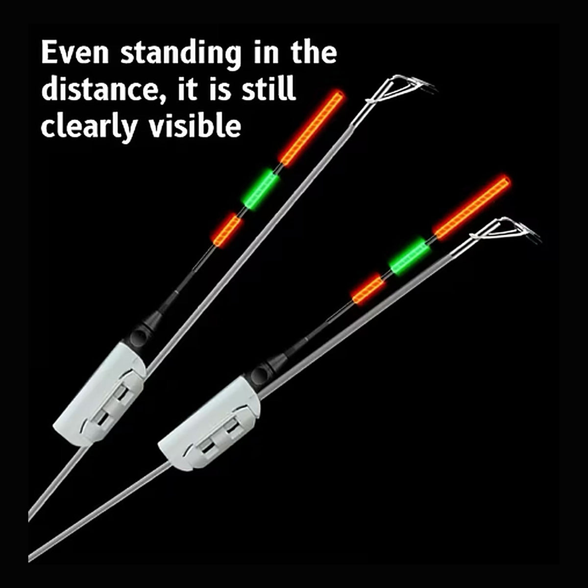 Night Fishing Gear Pack - UV Black Light, LED Floats, Rod Tip Bite Indicators, Rod Holders, Lip Grip & Carry Case