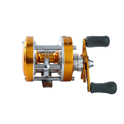 All-Metal Round Baitcasting Reel, Gold - Right Hand, 12+1 Shielded Bearings, 5.2:1 Gear Ratio, 35 lb Max Drag