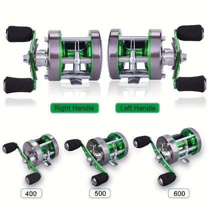 Sougayilang Full Metal Round Baitcasting Reel, Size 600 - Right Hand, Dual Handle, 6+1BB, 55 lb Max Drag, Slow Jigging & Saltwater