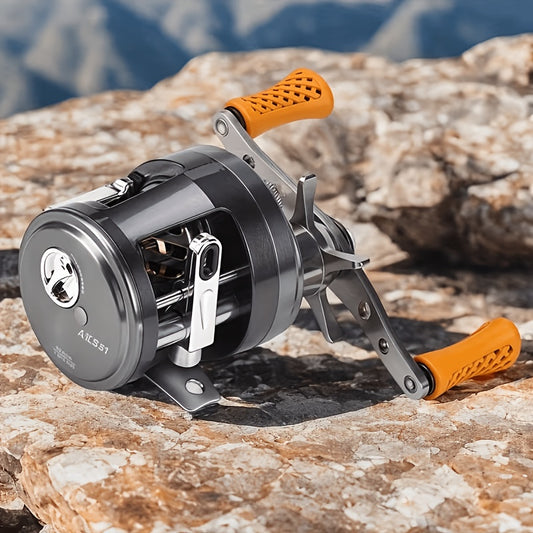 Tronmer AKS50 BFS Micro Baitcasting Reel - Right Hand, Ultralight Round Reel, 6.2:1 Gear Ratio, 11+1BB, Magnetic Brake, Trout & Bass