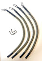 Drift Fishing Non-Snag Weights 4-Pack - 2 oz, 3 oz or 4 oz Braided Sleeve Snagless Sinkers with Snap Swivels for Catfish Drifting