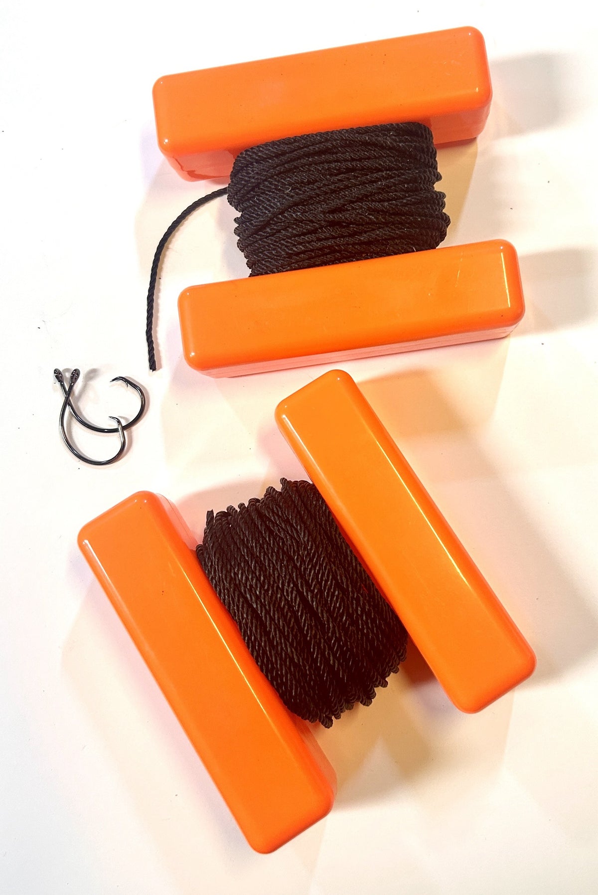 Large H Block Fishing Marker Buoy with Weighted Line Spool, Self-Deploying Lake Spot Marker, Orange