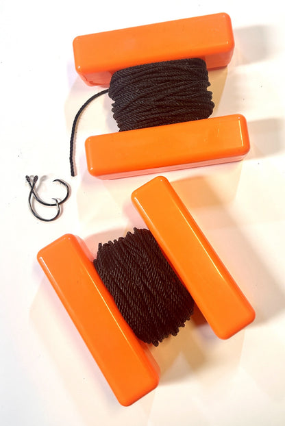 Large H Block Fishing Marker Buoy with Weighted Line Spool, Self-Deploying Lake Spot Marker, Orange