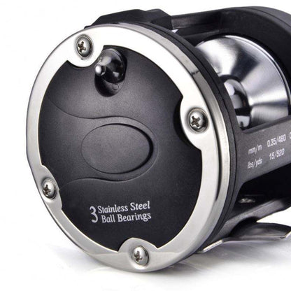 Metal Trolling Drum Reel TSSD4000 - Right Hand, Aluminum Spool, 40 lb Max Drag, 3.8:1 Gear Ratio Saltwater Round Reel