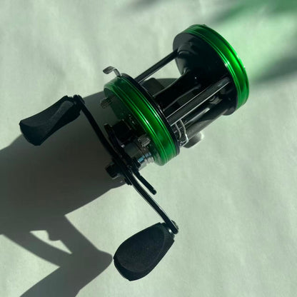 Seehoo 6500 Round Baitcasting Reel, Green - Right Hand, 4+1 Stainless Bearings, 5.3:1 Gear Ratio, Full Stainless Steel