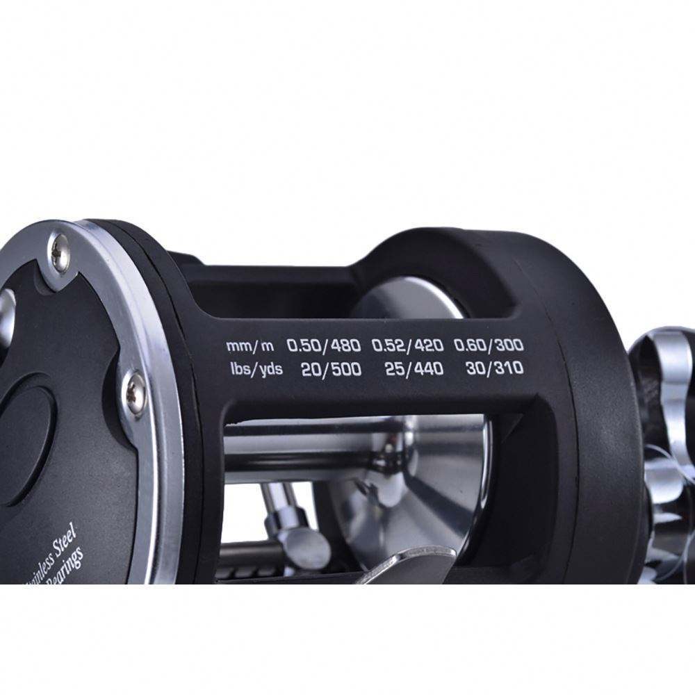 Metal Trolling Drum Reel TSSD4000 - Right Hand, Aluminum Spool, 40 lb Max Drag, 3.8:1 Gear Ratio Saltwater Round Reel