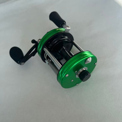 Seehoo 6500 Round Baitcasting Reel, Green - Right Hand, 4+1 Stainless Bearings, 5.3:1 Gear Ratio, Full Stainless Steel