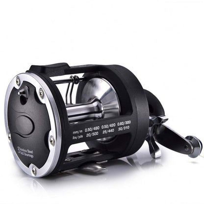 Metal Trolling Drum Reel TSSD4000 - Right Hand, Aluminum Spool, 40 lb Max Drag, 3.8:1 Gear Ratio Saltwater Round Reel