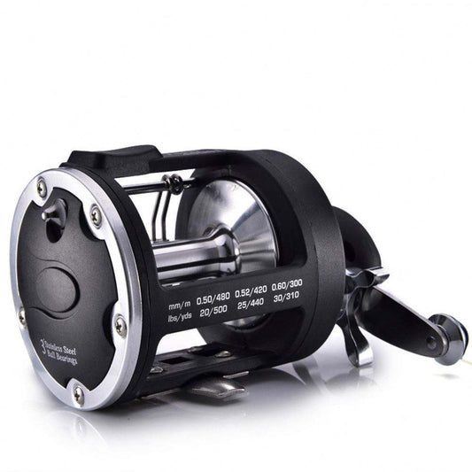 Metal Trolling Drum Reel TSSD4000 - Right Hand, Aluminum Spool, 40 lb Max Drag, 3.8:1 Gear Ratio Saltwater Round Reel