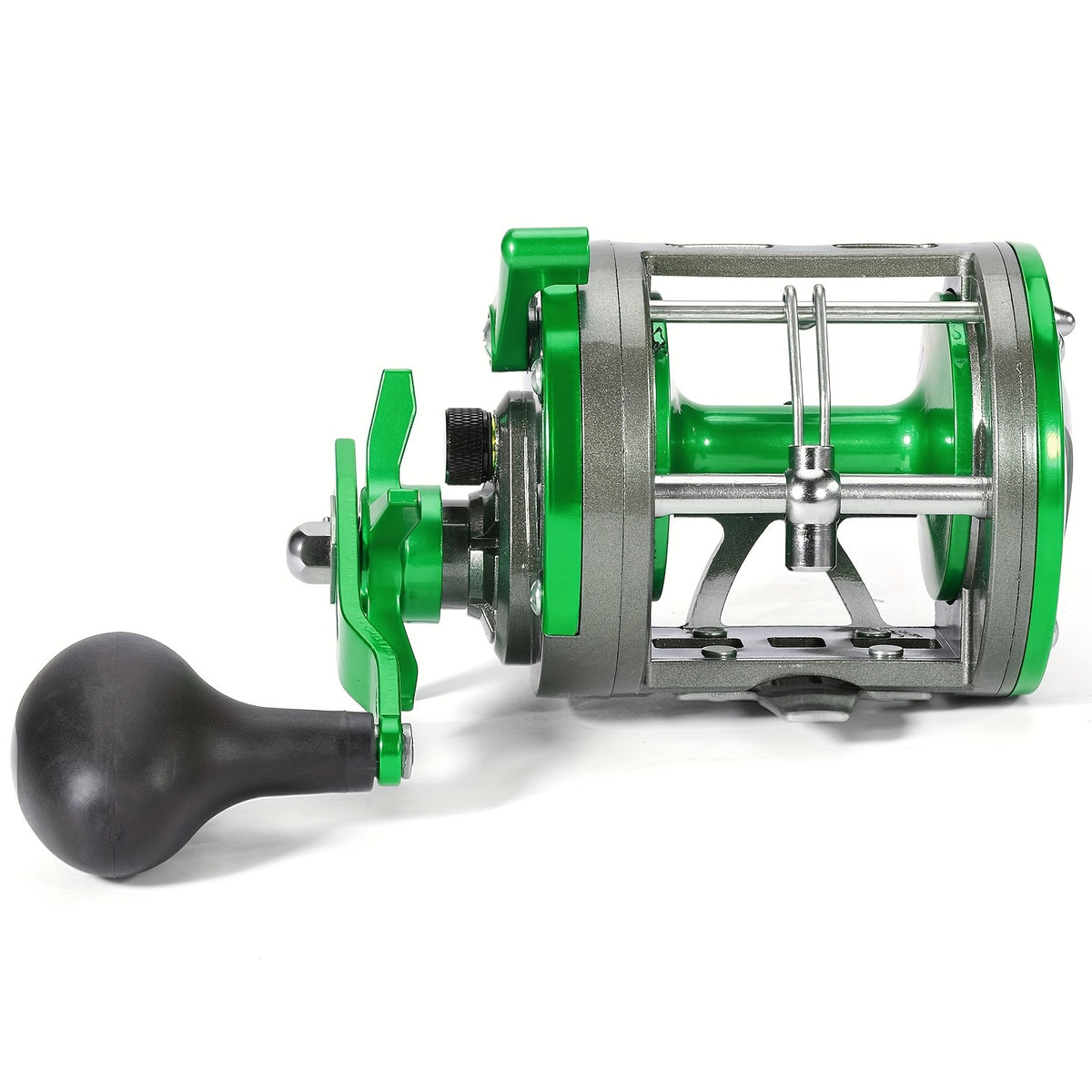 Sougayilang F47 Trolling Reel - Level Wind Conventional Drum Reel, 3.8:1 Gear Ratio, Right Hand, Blue or Green, Saltwater & Catfish