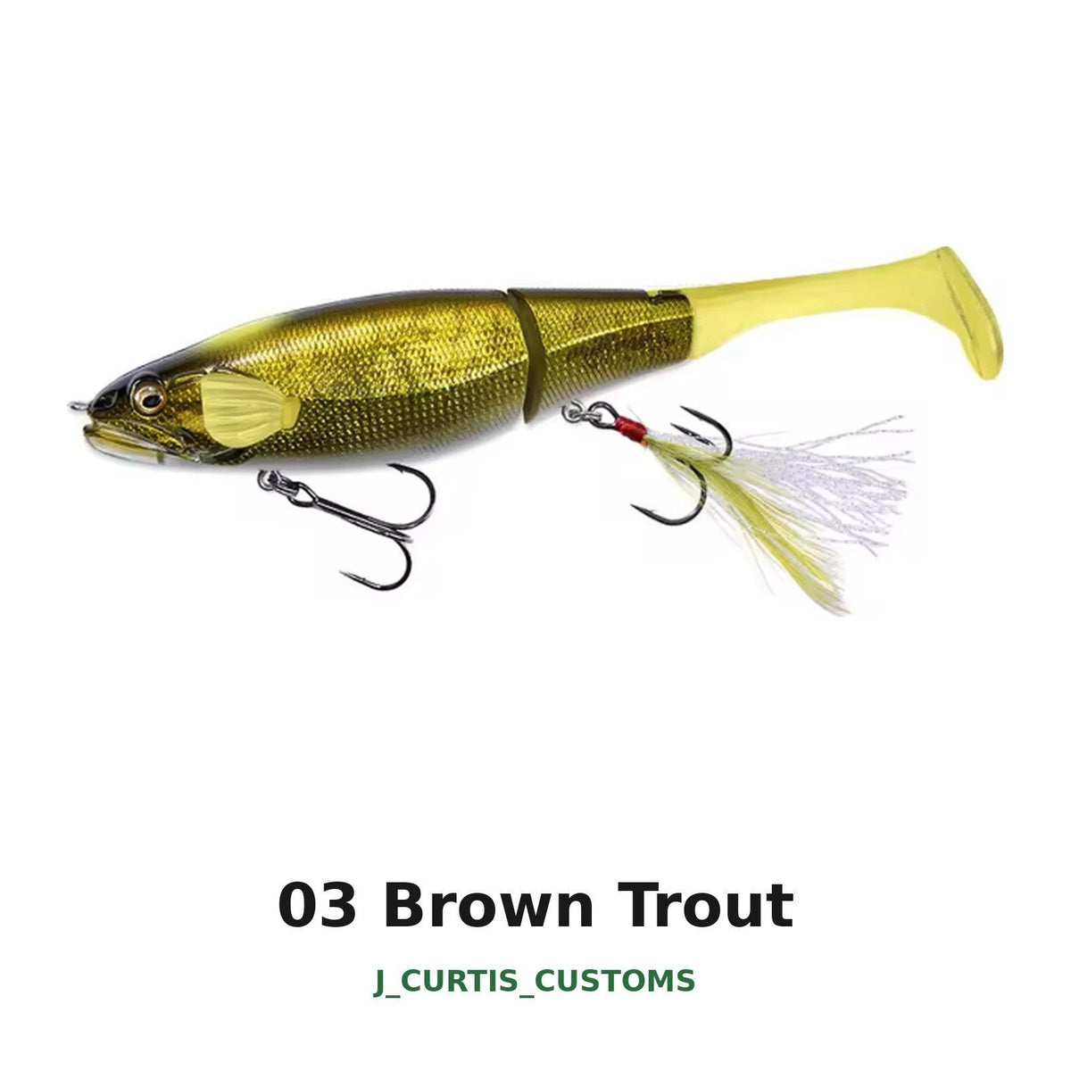 6.25" Paddle Tail Swimbait 1.3oz Slow Sink Bass Pike Lure