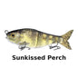 J_Curtis_Customs 5.3" 2-Section Glide Swimbait 1.35oz Slow Sinking Jointed Glide Bait Lure for Bass, Pike, Muskie, Trout & Walleye - 16 Colors