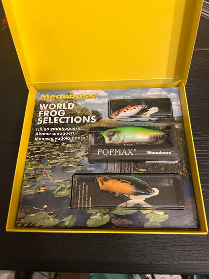 RARE Megabass World Frog Selection 2026 POPX POPMAX Baby POPX SP-C 3 Lures Set - Limited JDM Topwater Popper Collector Box