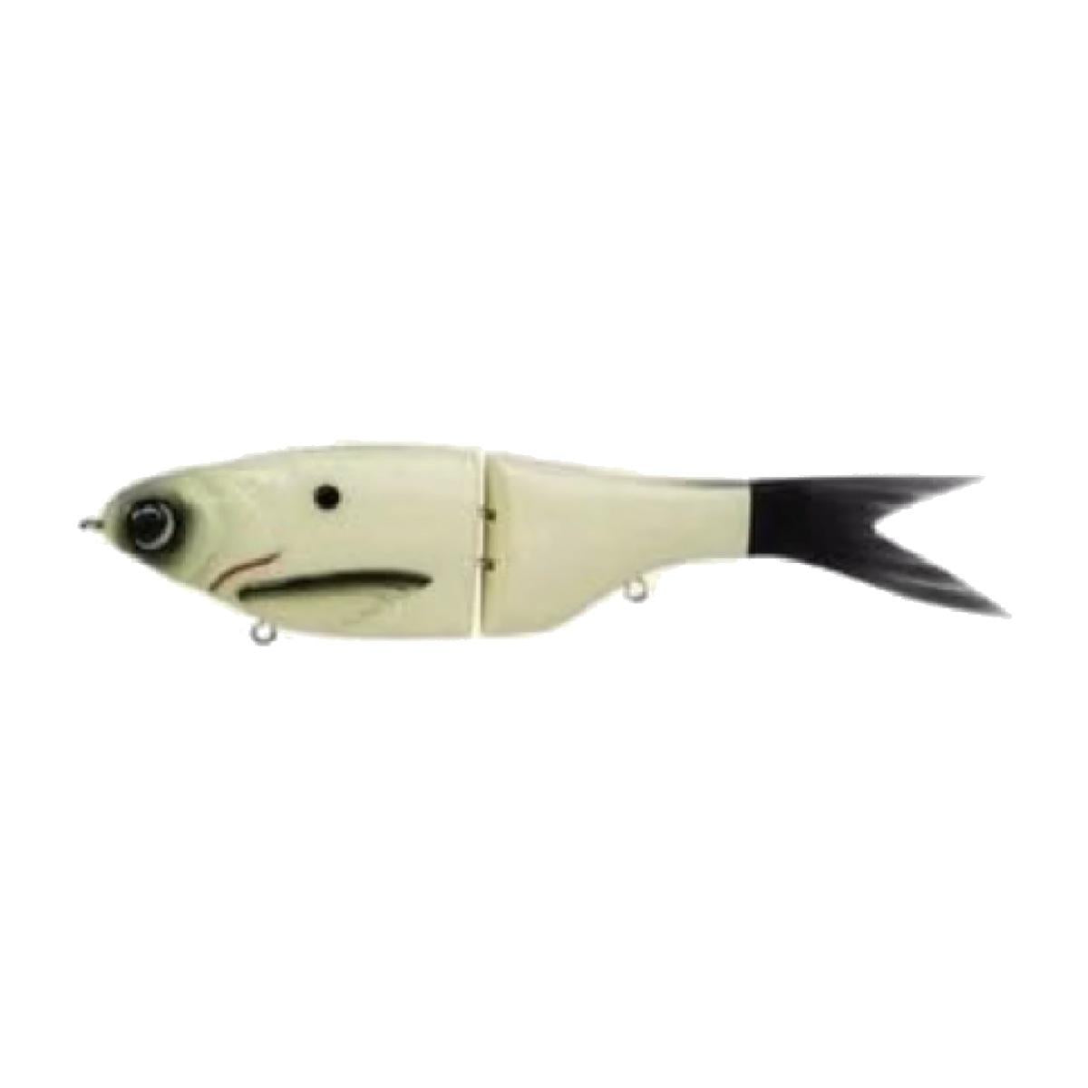 2-Section Glide Swimbait with Bonus 3pack of Alt. Color tails, Slow-Sinking, 8.5 in