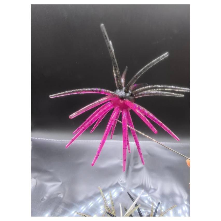 Hookset Hybrid 20mm Urchin Lure Color Pack - All 9 Hybrid Colors, 100% TPE Two-Tone Soft Urchin Baits for Bass, J_Curtis_Customs