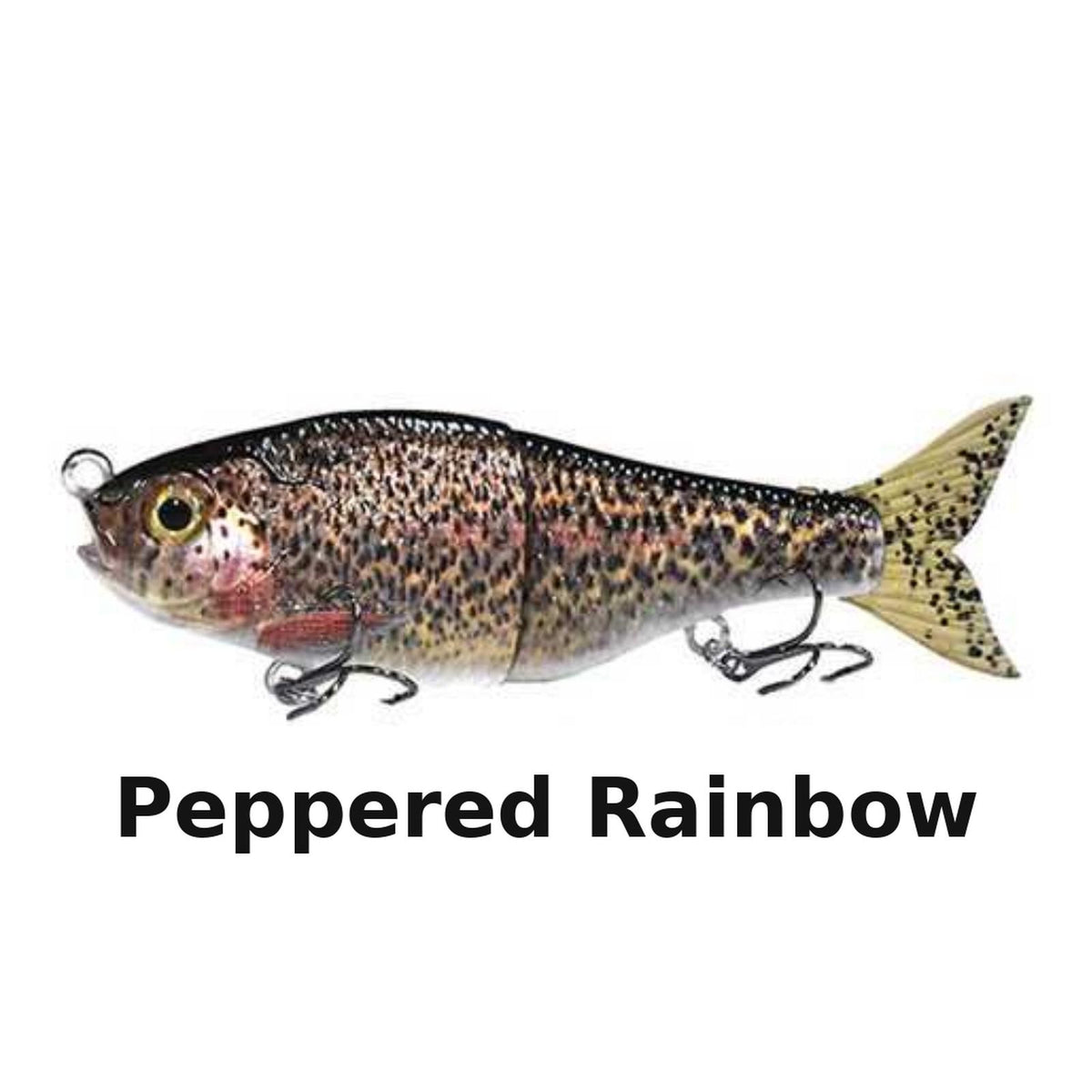 J_Curtis_Customs 5.3" 2-Section Glide Swimbait 1.35oz Slow Sinking Jointed Glide Bait Lure for Bass, Pike, Muskie, Trout & Walleye - 16 Colors