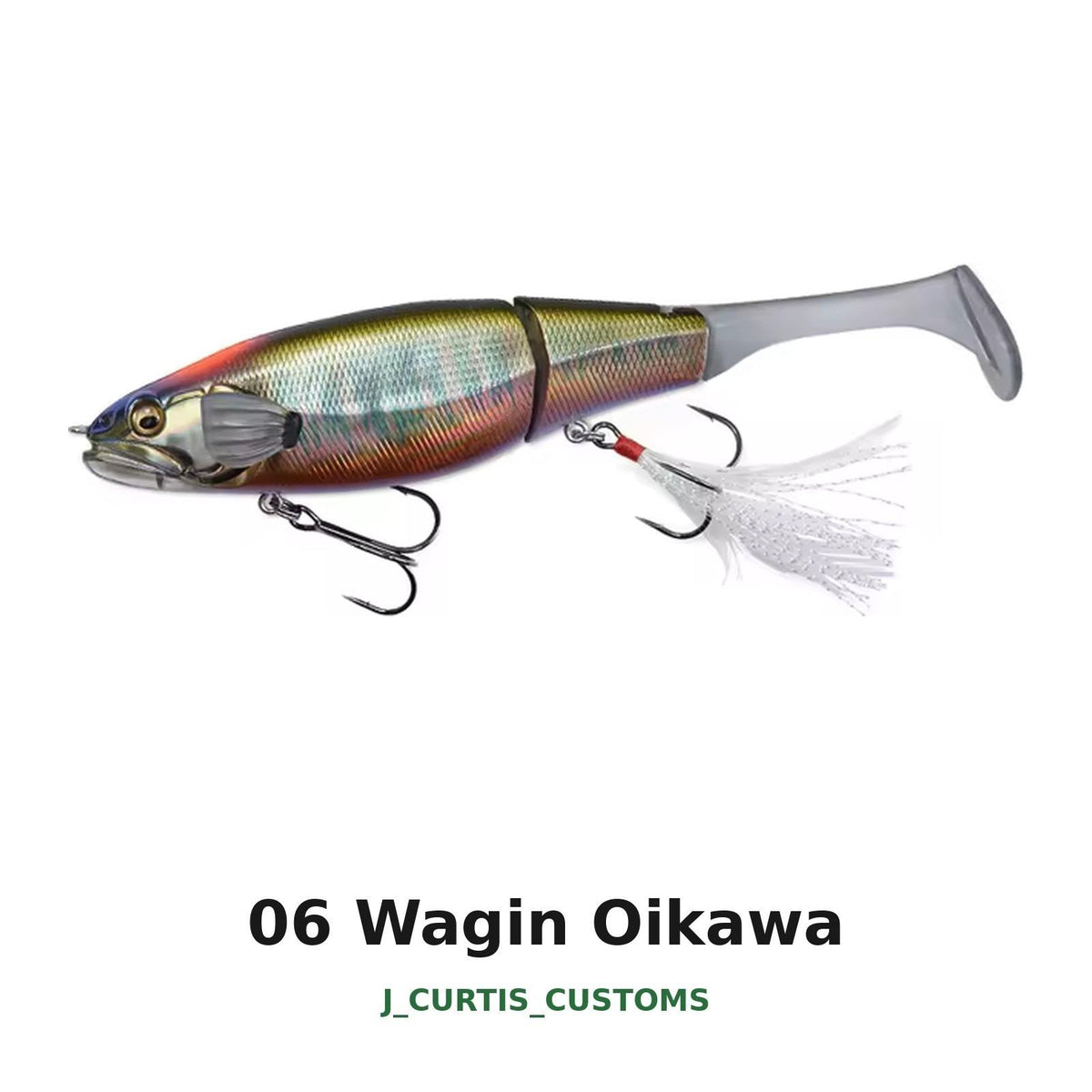 6.25" Paddle Tail Swimbait 1.3oz Slow Sink Bass Pike Lure