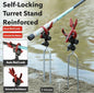 2-Pack Auto-Locking Ground Stake Fishing Rod Holders, Self-Locking Adjustable Bank Rod Holder with Detachable Fork Stake
