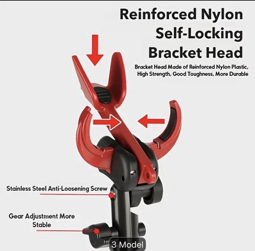 2-Pack Auto-Locking Ground Stake Fishing Rod Holders, Self-Locking Adjustable Bank Rod Holder with Detachable Fork Stake