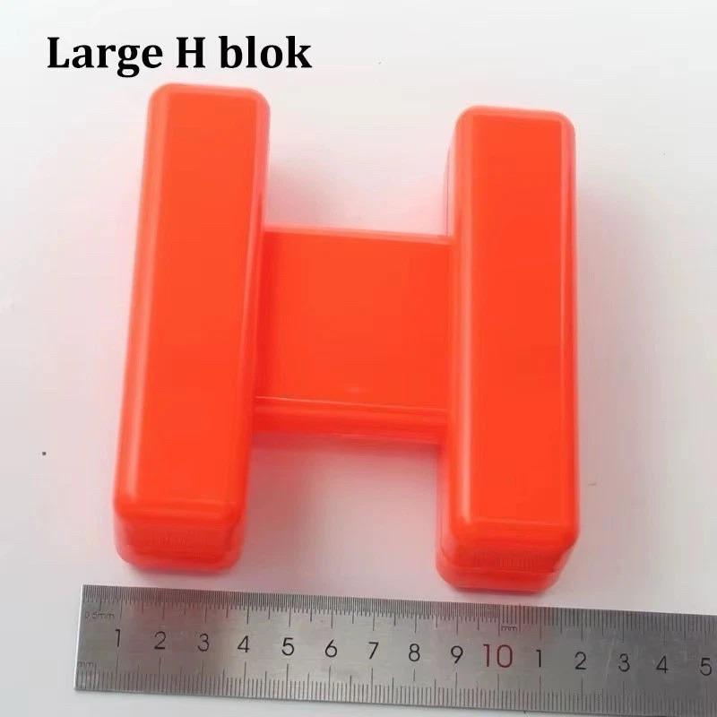 Large H Block Fishing Marker Buoy with Weighted Line Spool, Self-Deploying Lake Spot Marker, Orange
