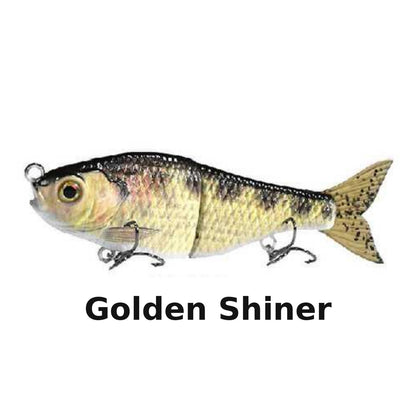 J_Curtis_Customs 5.3" 2-Section Glide Swimbait 1.35oz Slow Sinking Jointed Glide Bait Lure for Bass, Pike, Muskie, Trout & Walleye - 16 Colors