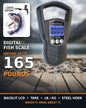 J_Curtis_Customs Digital Fish Scale 165 lb (75 kg) with Built-In Tape Measure – Backlit LCD Hanging Hook Scale for Catfish, Bass & Big Game Fishing