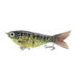 2-Section Glide Shad Jointed Hard Swimbait, Fiber Tail Glide Bait with Steel Rattle, 3D Eyes and Treble Hooks, Bass Pike Musky Fishing Lure, Mix and Match 4-Pack
