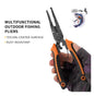 J Curtis Customs Multifunctional Fishing Pliers - Teflon Coated Rust Resistant, Braid Cutter, Split Ring Tip, Hook Remover, Sinker Crimper, Non-Slip Handle, Lightweight 83g
