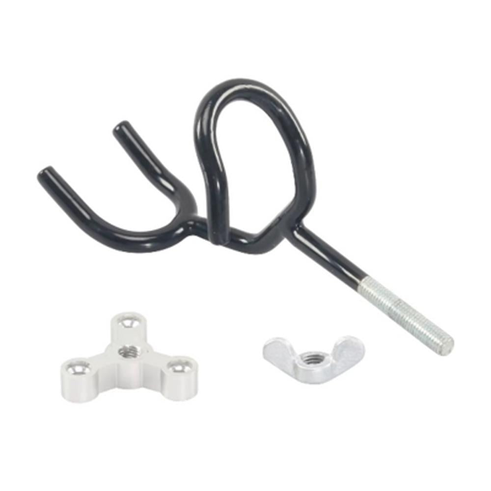 2-Pack 45 Degree Fishing Rod Holders for Boat & Kayak - Vinyl Coated Steel with Aluminum Tri-Mount Base & Wing Nut