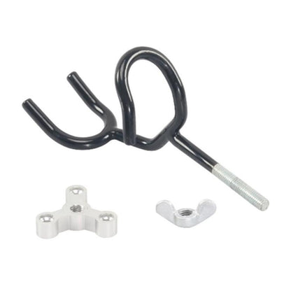 2-Pack 45 Degree Fishing Rod Holders for Boat & Kayak - Vinyl Coated Steel with Aluminum Tri-Mount Base & Wing Nut