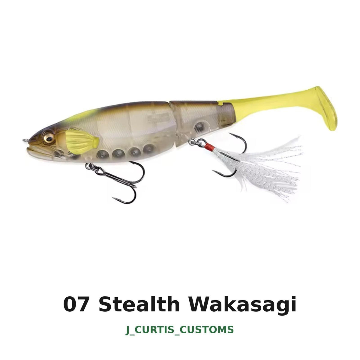 6.25" Paddle Tail Swimbait 1.3oz Slow Sink Bass Pike Lure