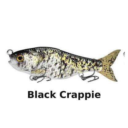 J_Curtis_Customs 5.3" 2-Section Glide Swimbait 1.35oz Slow Sinking Jointed Glide Bait Lure for Bass, Pike, Muskie, Trout & Walleye - 16 Colors