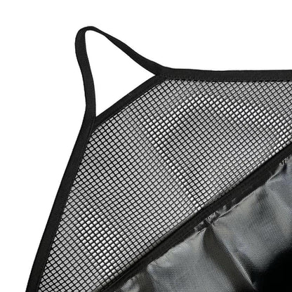 Fish Weigh Sling with Measuring Ruler, Black Mesh & Vinyl Fish Weighing Bag with Handles for Catfish, Carp, Striper