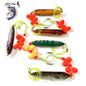 Catfish Float Rigs 4 Pack, Hand Assembled Rigs with 4 in Lure Style Floats, 40 lb Mono Line, Peg Floats and 8/0 Circle Hook, Ready to Fish