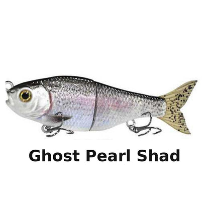 J_Curtis_Customs 5.3" 2-Section Glide Swimbait 1.35oz Slow Sinking Jointed Glide Bait Lure for Bass, Pike, Muskie, Trout & Walleye - 16 Colors