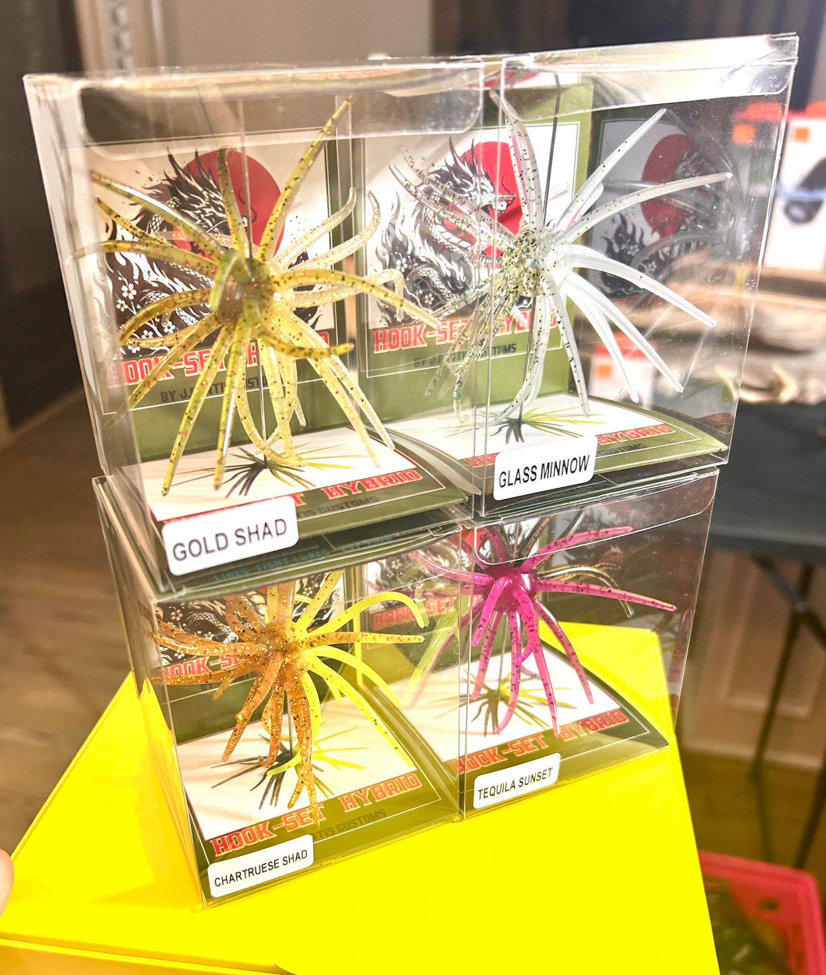 Hookset Hybrid 20mm Urchin Lures 4 Pack – Retail Boxed Soft Urchin Fishing Lures with Bonus Hook Pack