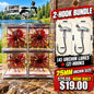 25MM Urchin 4-Pack w/ 2 Urchin Hooks! Hookset Hybrid Retail Boxed Soft Urchin Fishing Lures with Pre-Weighted Hooks