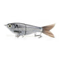 2-Section Glide Shad Jointed Hard Swimbait, Fiber Tail Glide Bait with Steel Rattle, 3D Eyes and Treble Hooks, Bass Pike Musky Fishing Lure, Mix and Match 4-Pack