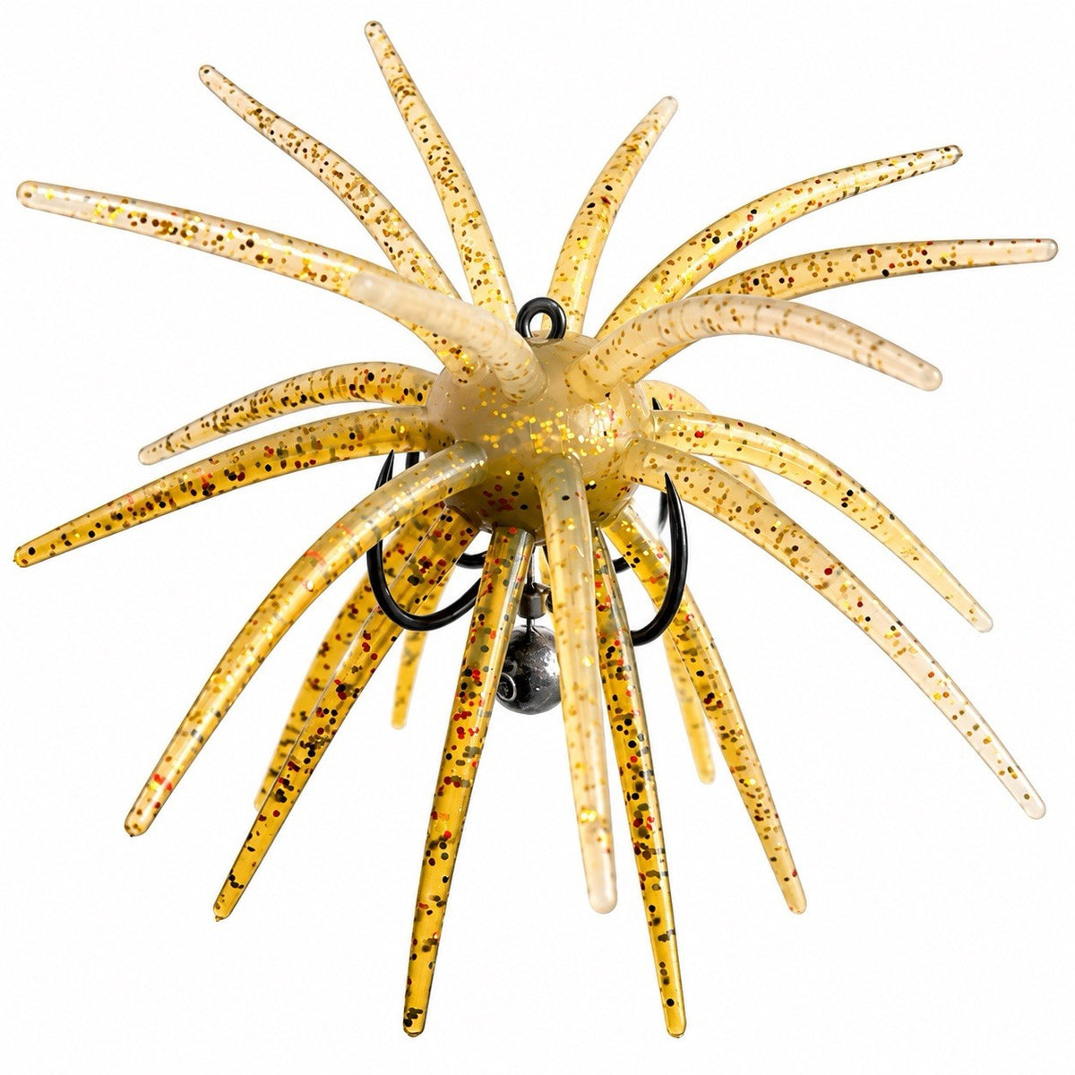Urchin Quad-Hook Weighted Rig 2-Pack PLUS 6 New Hybrid Two-Color 20MM TPE Urchin