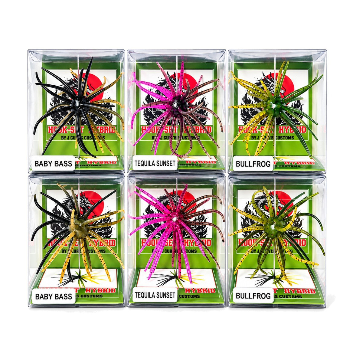Hookset Hybrid 20mm Urchin Lure 6 Pack Bundle Dark Colors Retail Boxed Bass